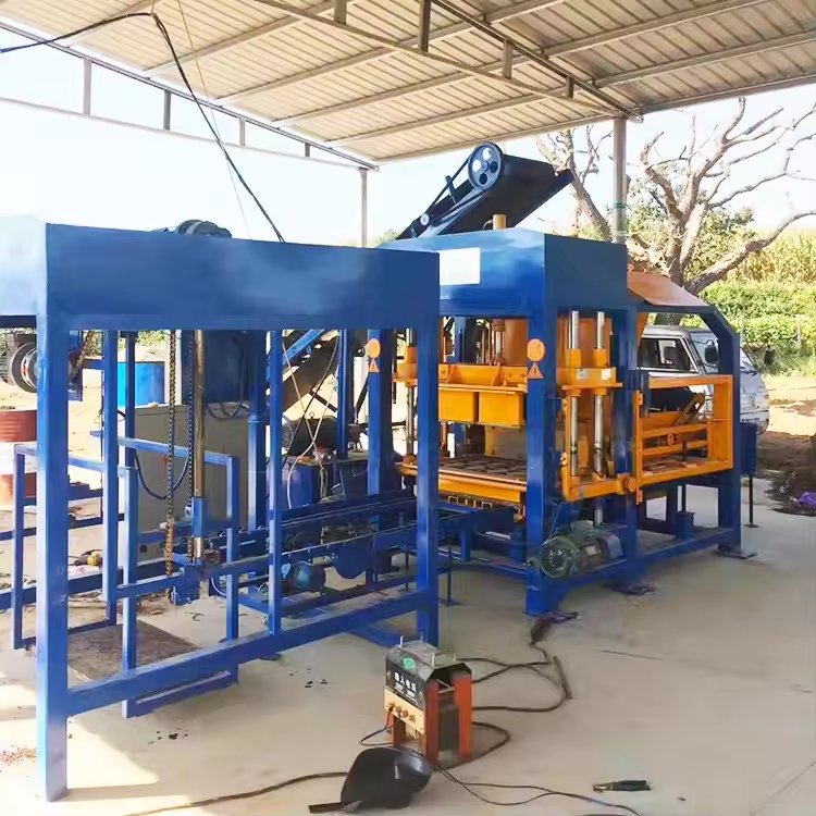 power machinery QT4-15 fully automatic cement block bricks making machine hollow block machine
