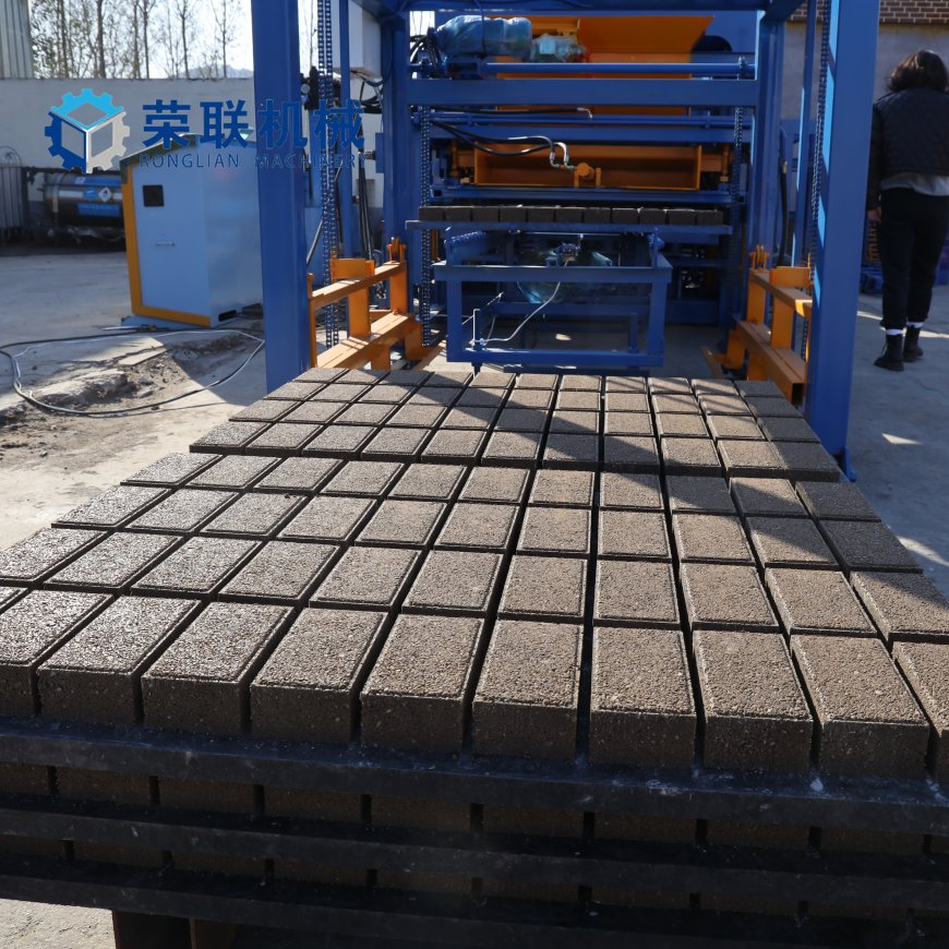 QT12-15 paving cement paving stone cinder bricks making machine with js500 concrete mixer construction block machinery