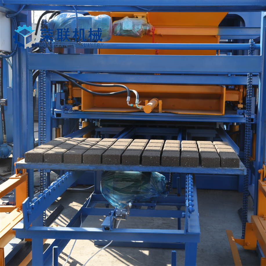QT12-15 paving cement paving stone cinder bricks making machine with js500 concrete mixer construction block machinery