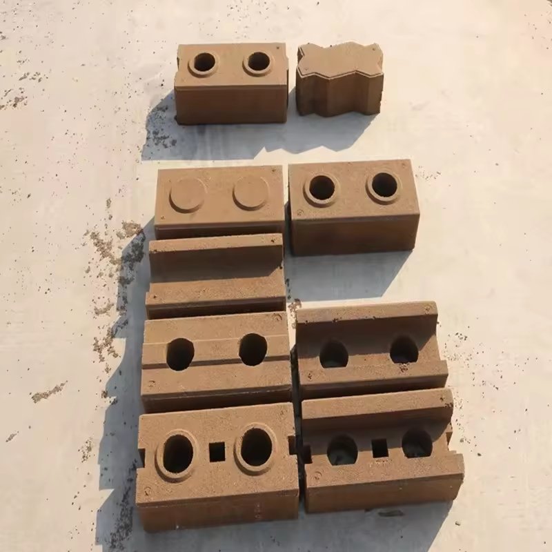 LONTA QMR2-40 manual brick maker hollow paver mould mud earth soil clay brick block making machine brique en terre