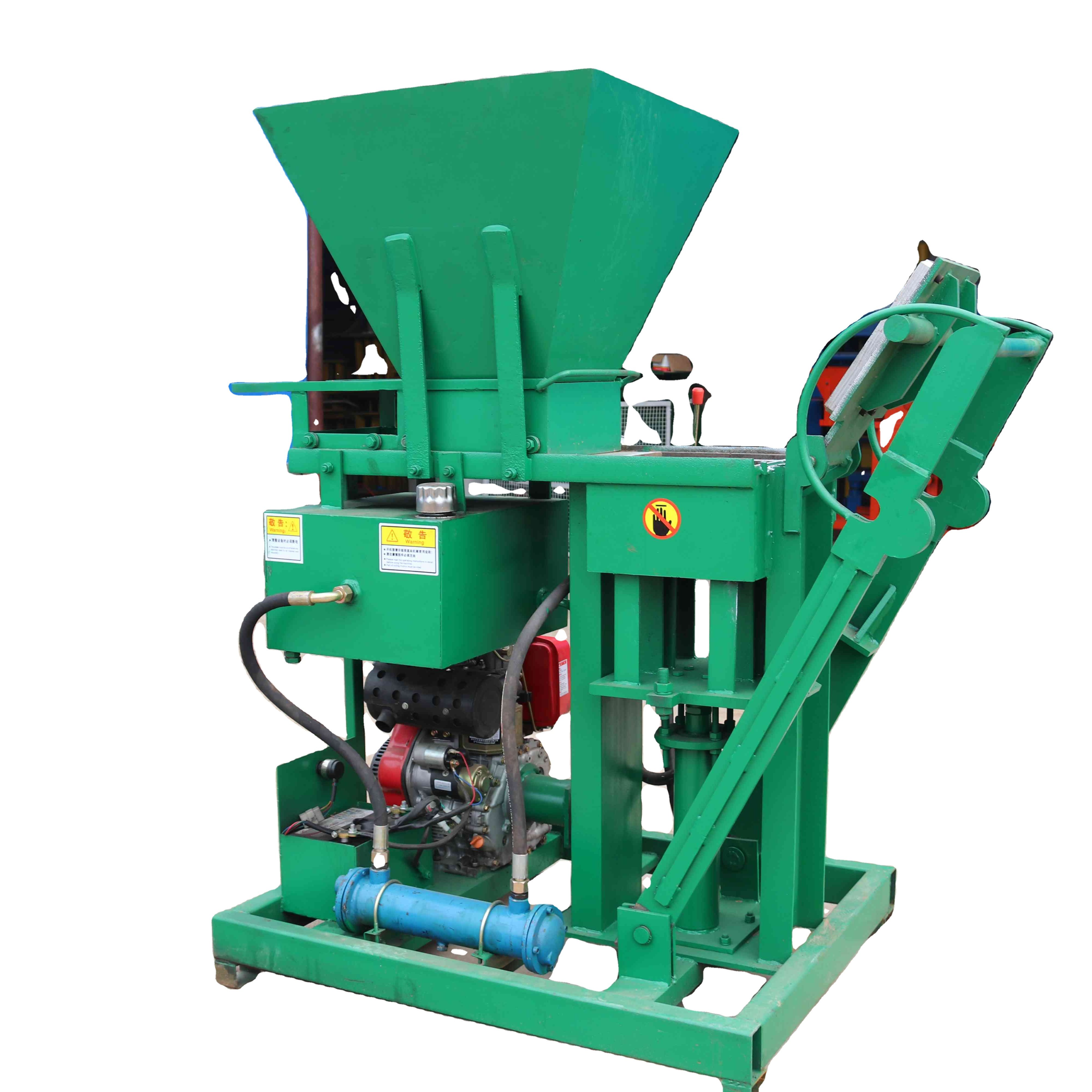 Interlocking Clay Mud Eco Brick Making Machine Compressed Soil Diesel Earth Block Machinery In Nigeria
