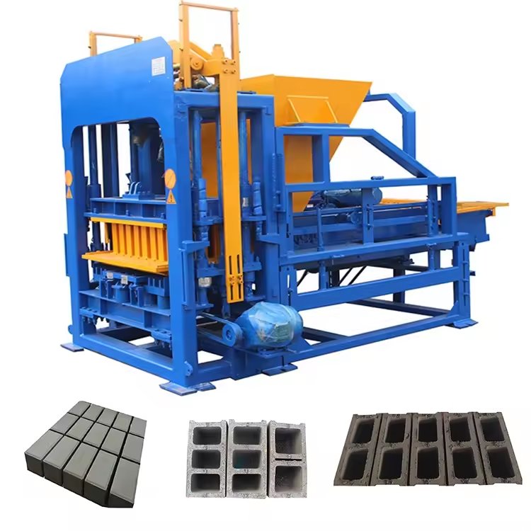 QT4-15 cement brick machine fully automatic cement block bricks making machine interlocking brick machine