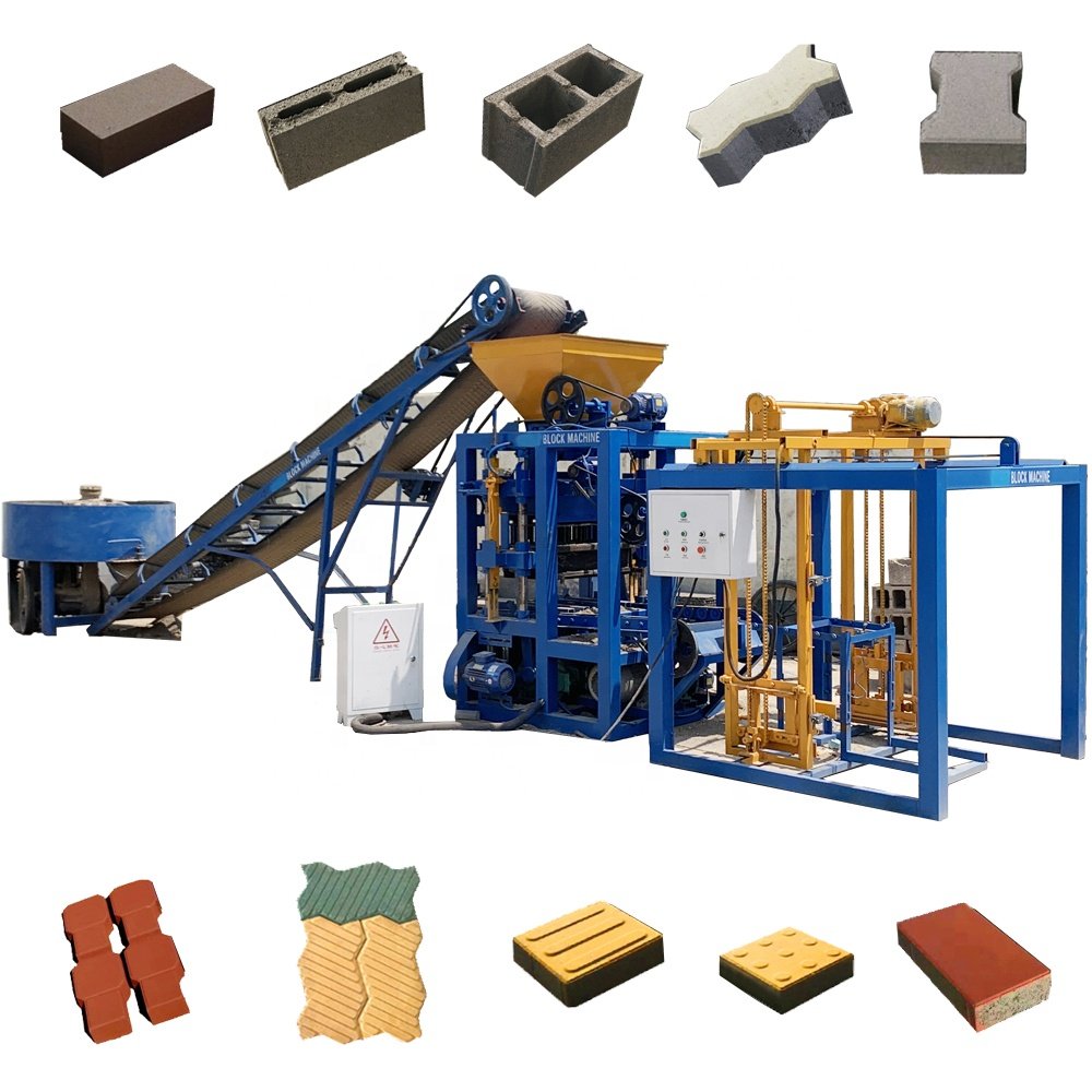 Kaidong QT4-23A 10000 pcs per day brick making machine concrete block making machine hollow bricks making machine