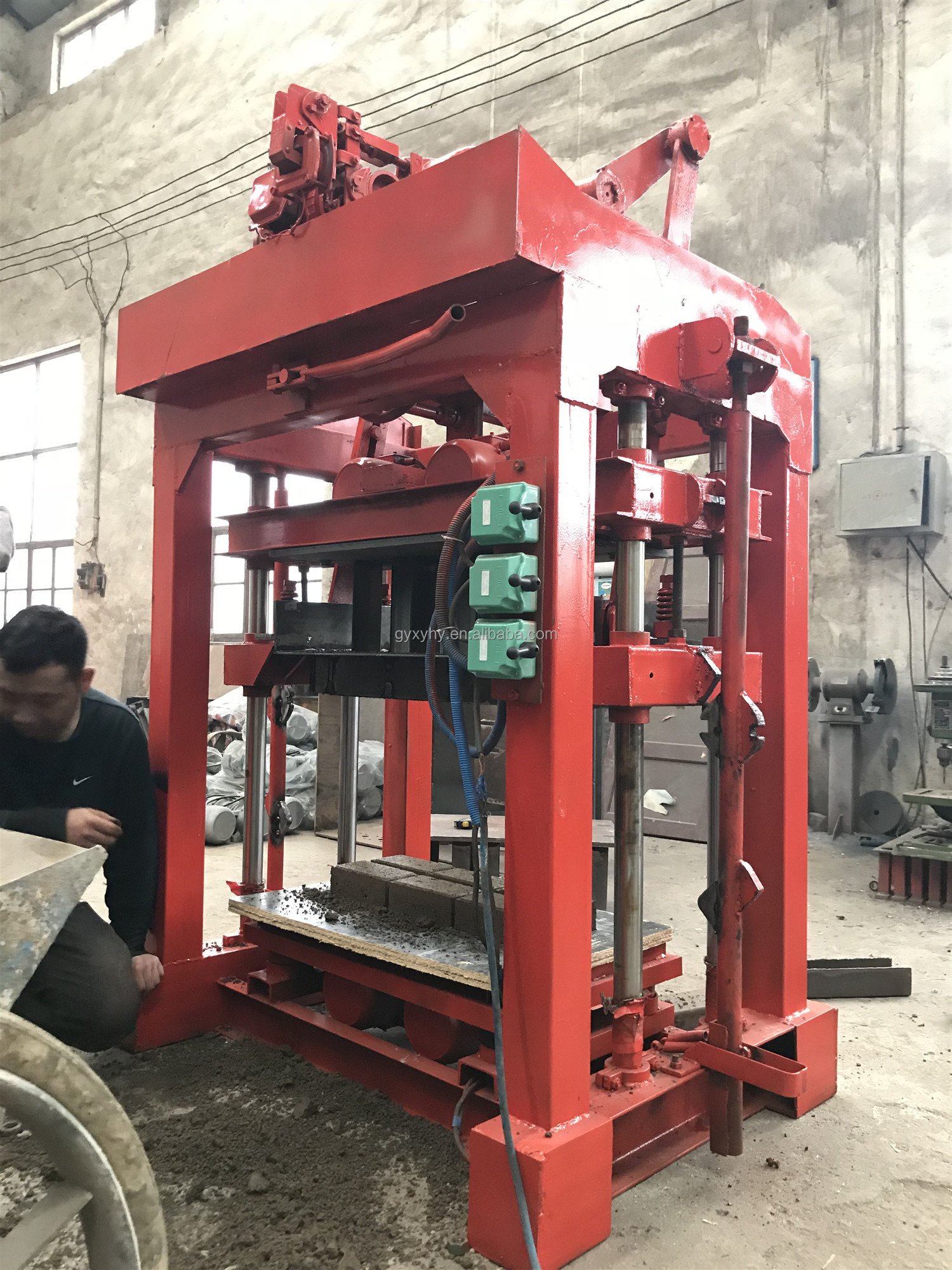 QTJ4-40A Manual Concrete Hollow Block Solid Brick Making Machine