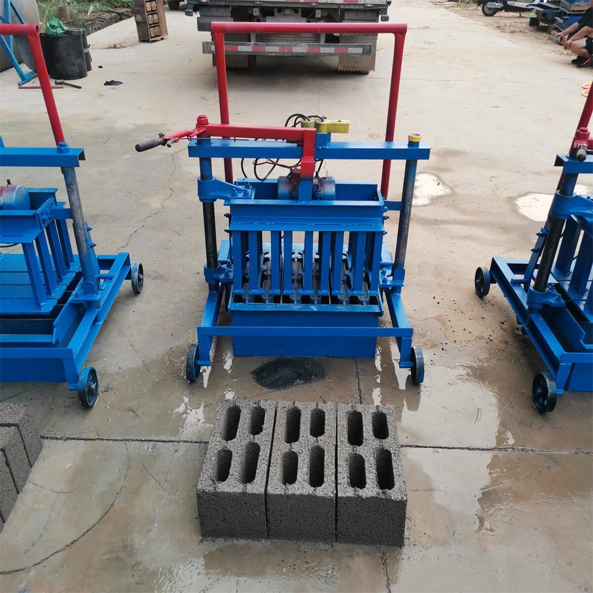 Africa manual hollow brick making machine concrete block molding machine small no burn brick making machine