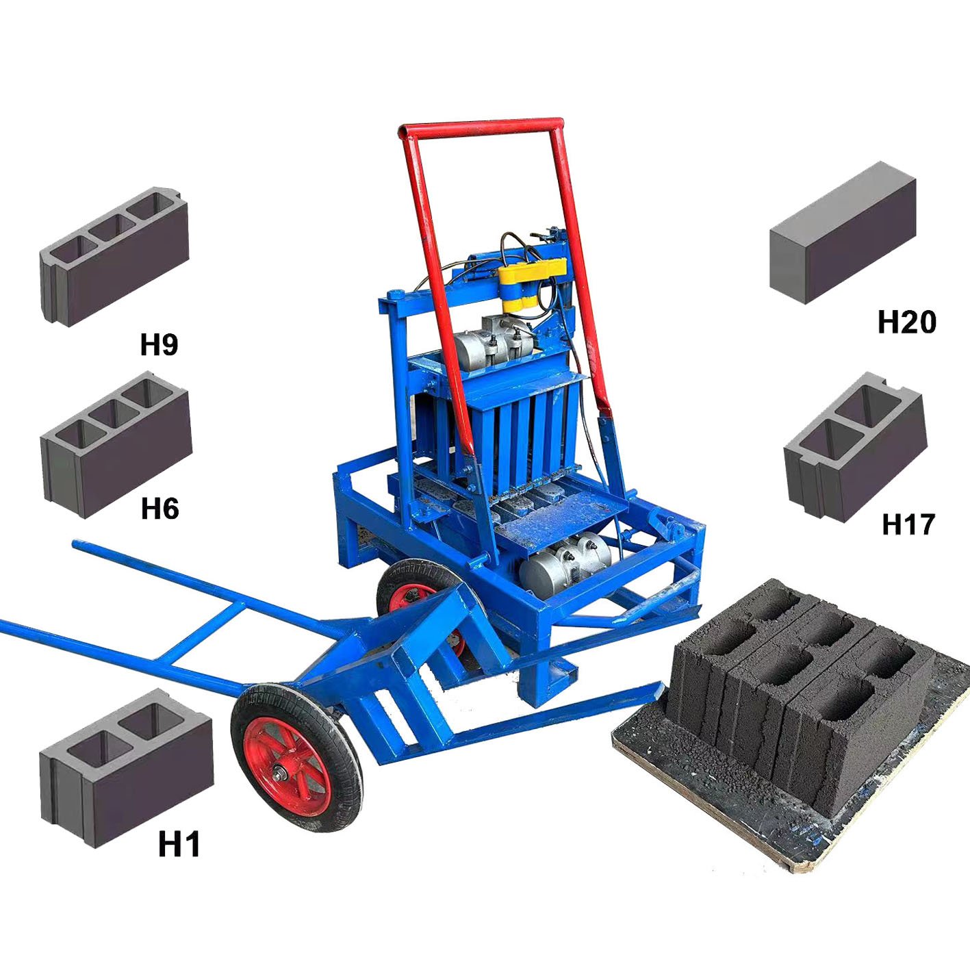 New Auto Bricks Making Machine Wheel Clay Brick & Hollow Block Maker for Concrete for Farm & Cement Manufacturing Plant