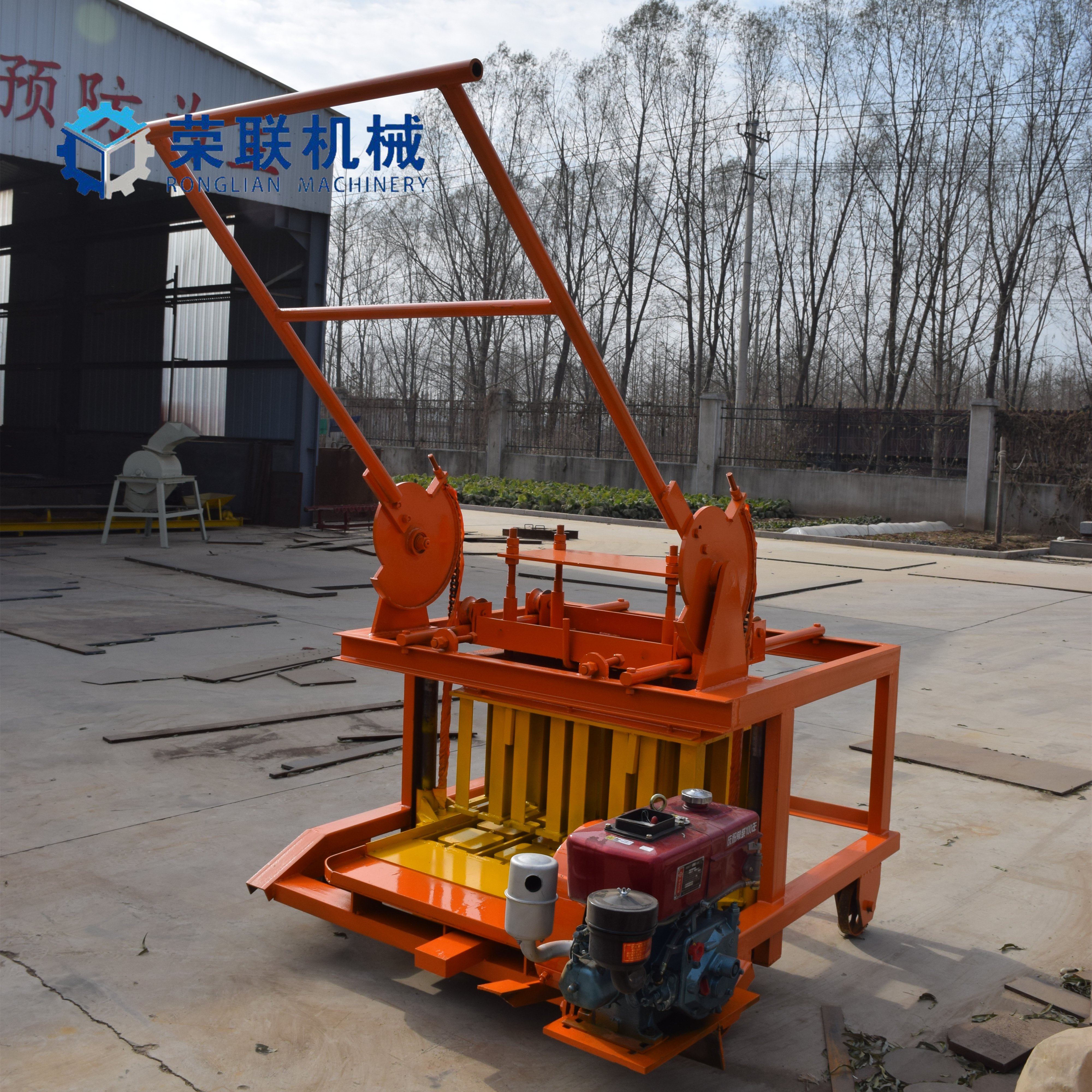 Factory Direct Sale Diesel Engine Egg Laying Concrete Block Brick Making Machine