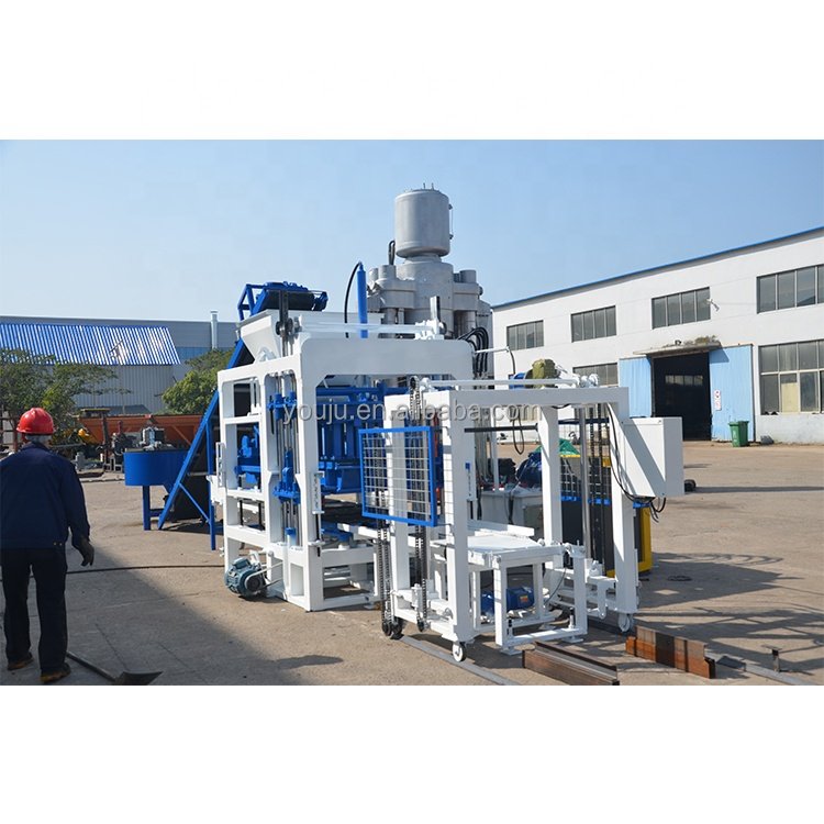 QT4-18 fully automatic Concrete blocks making machinery hydraulic brick making machinery brick concrete block making machine