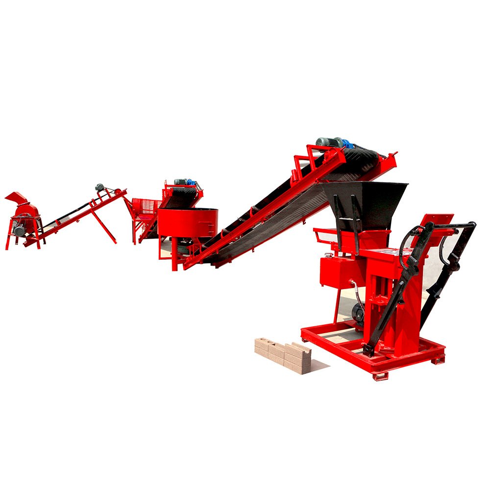 Easy to Operate Diesel Engine Manual Portable Hydraulic Hollow Clay Concrete Cement Block Brick Making Machinery