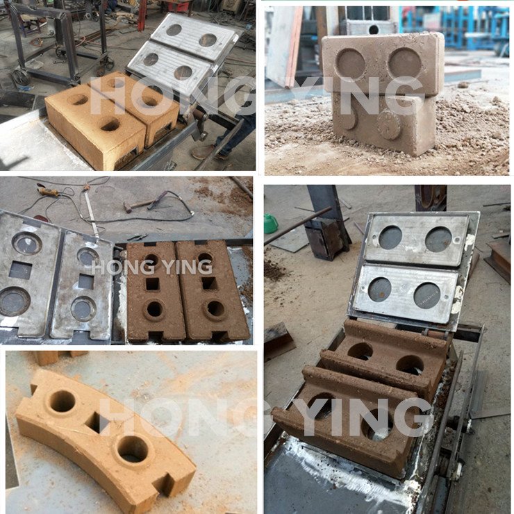 Hongying JZ-1 clay manual brick making machine for sale south africa small sized interlocking brick machine