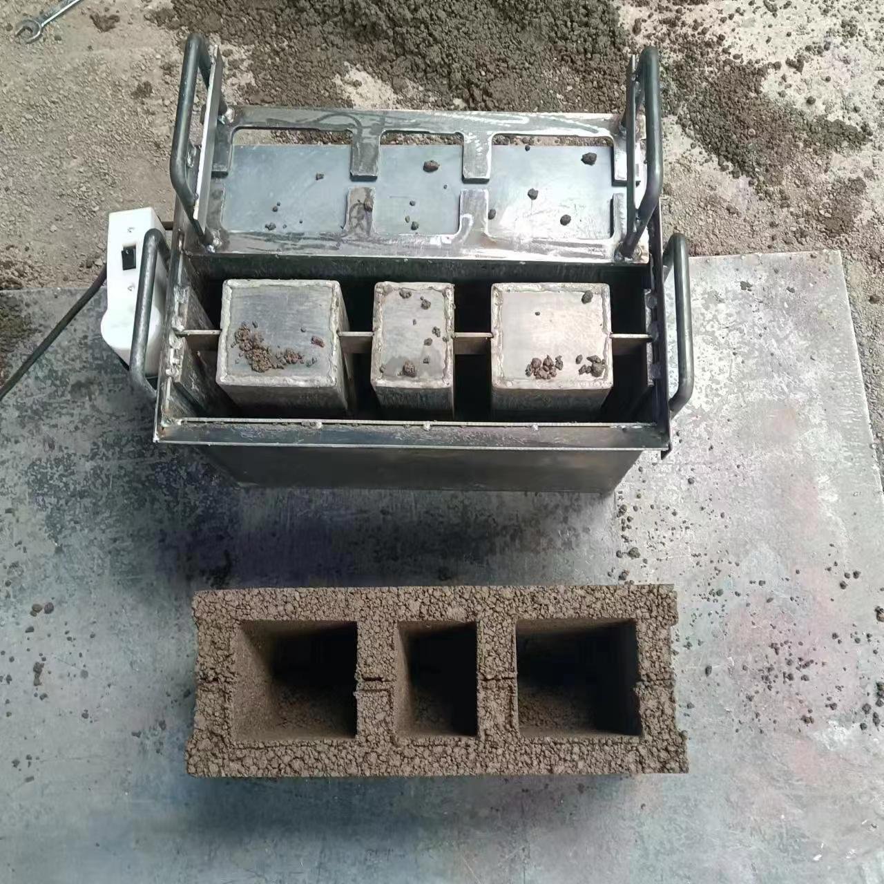 Small Manual Concrete Interlocking Block Machine or brick force wire making machine