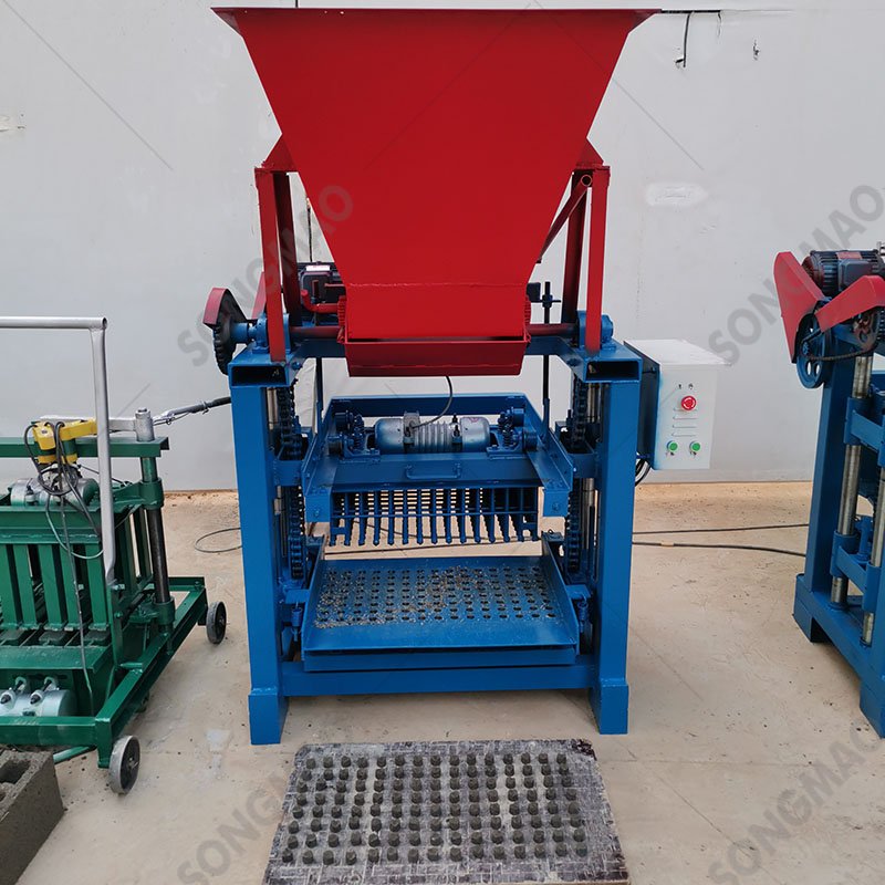 SONGMAO Industry Semi Automatic Concrete Cement Hollow Blocks Brick Making Machinery Price