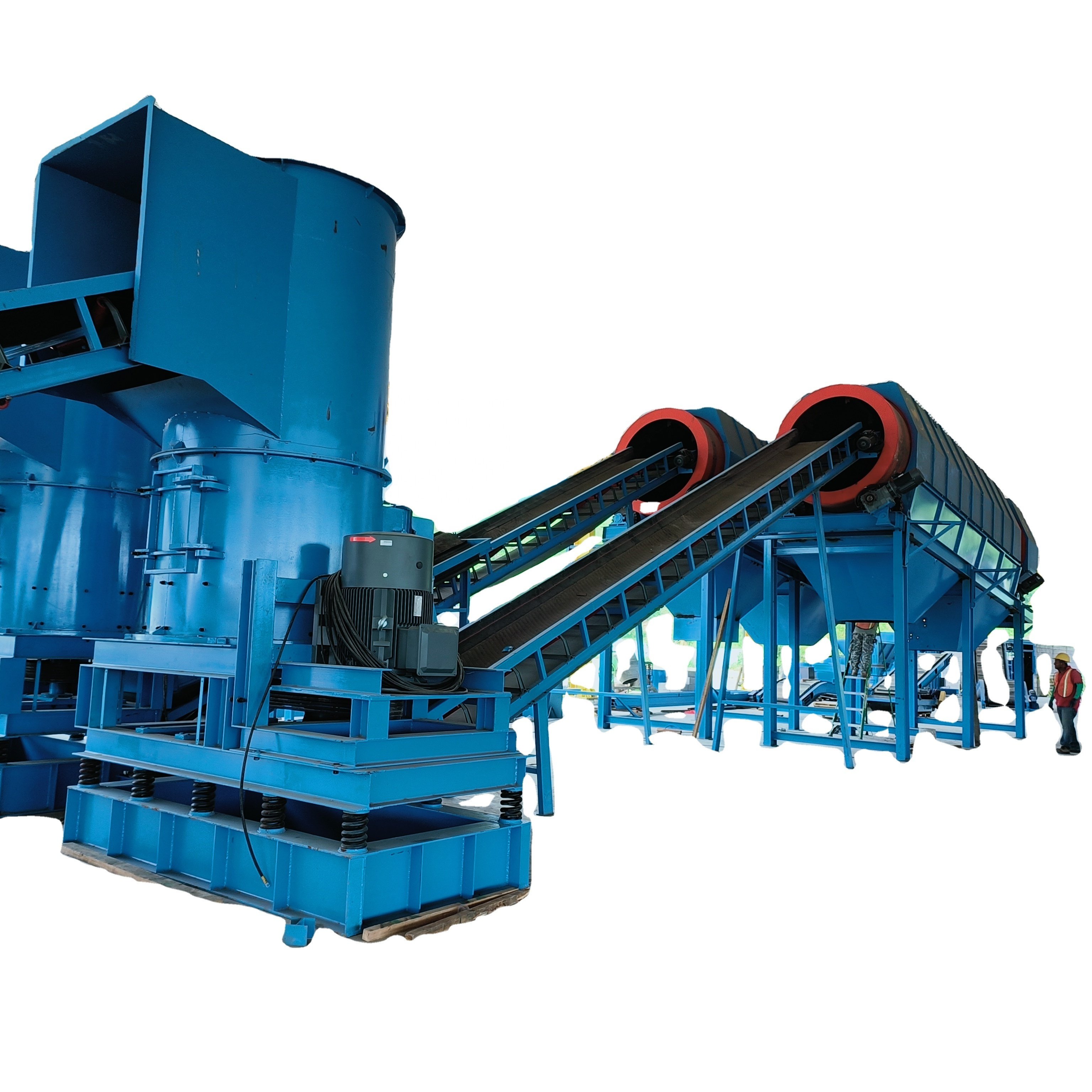Construction urban waste sorting processing line plastic waste brick making machine for disposal recycling waste crusher machine