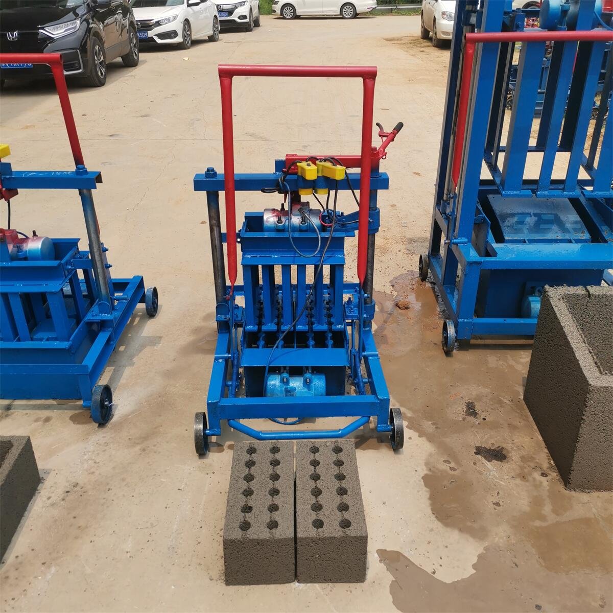 2-45 brick press block making 400-200-200 twelve-hole hollow bricks. small scale brick making machine.machine ce