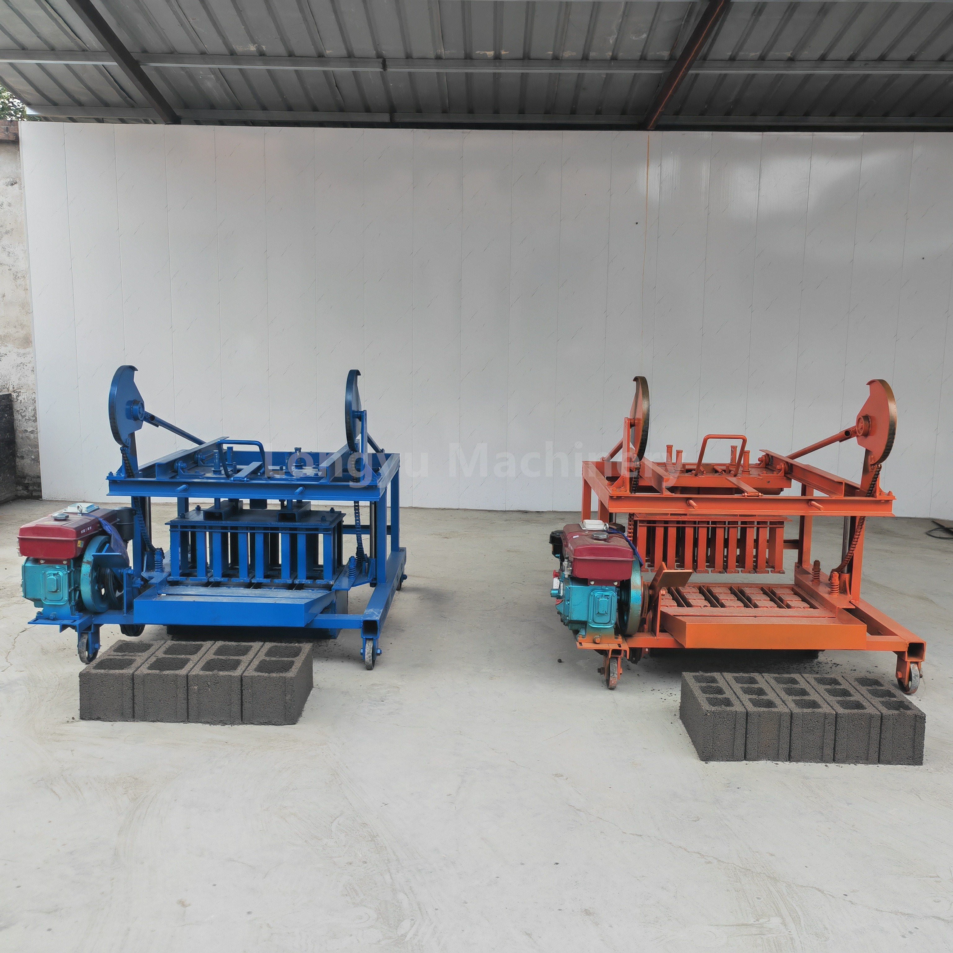 Egg Laying 2-45 Small Diesel Concrete Cement Block Brick Making Machine For Sale In Uganda