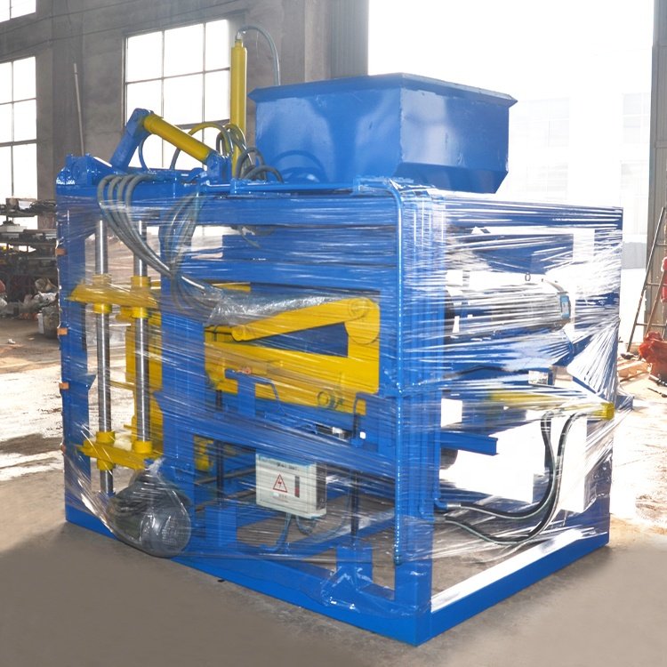 QTJ4-25 brick machine make block minitype automatic building material concrete interlock cement brick making machinery
