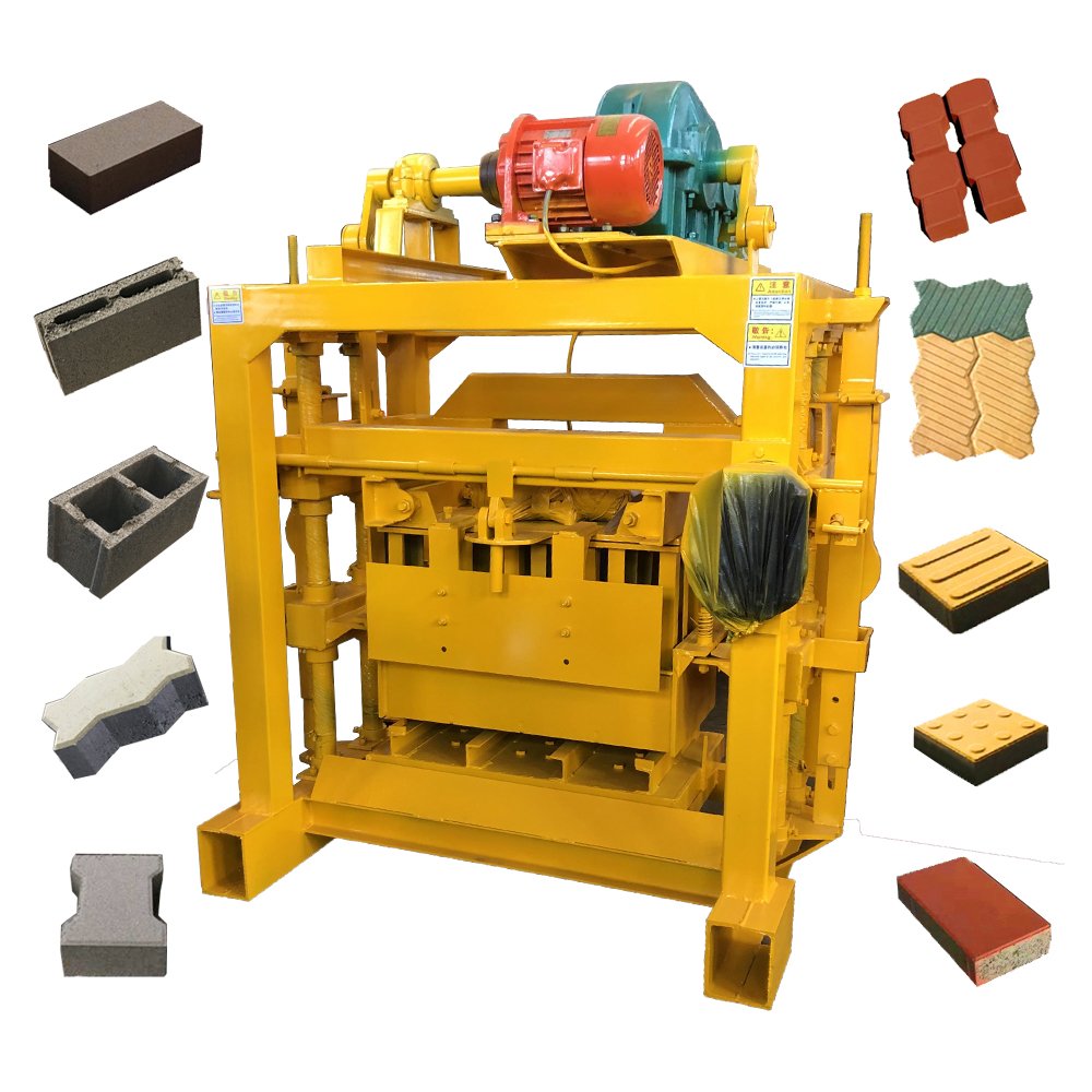 KAIDONG QT4-40 MANUAL concrete block making machine paving brick making machinery machines for small businesses