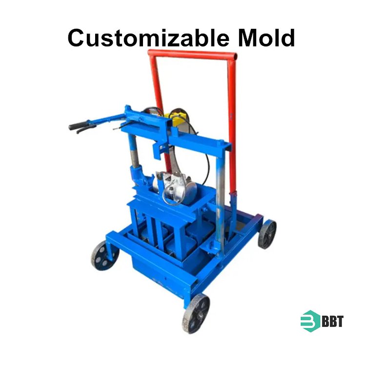 Mobile Cement Concrete Block Brick Machine Multifunctional Hollow Manual Fly Ash Brick Making Machine