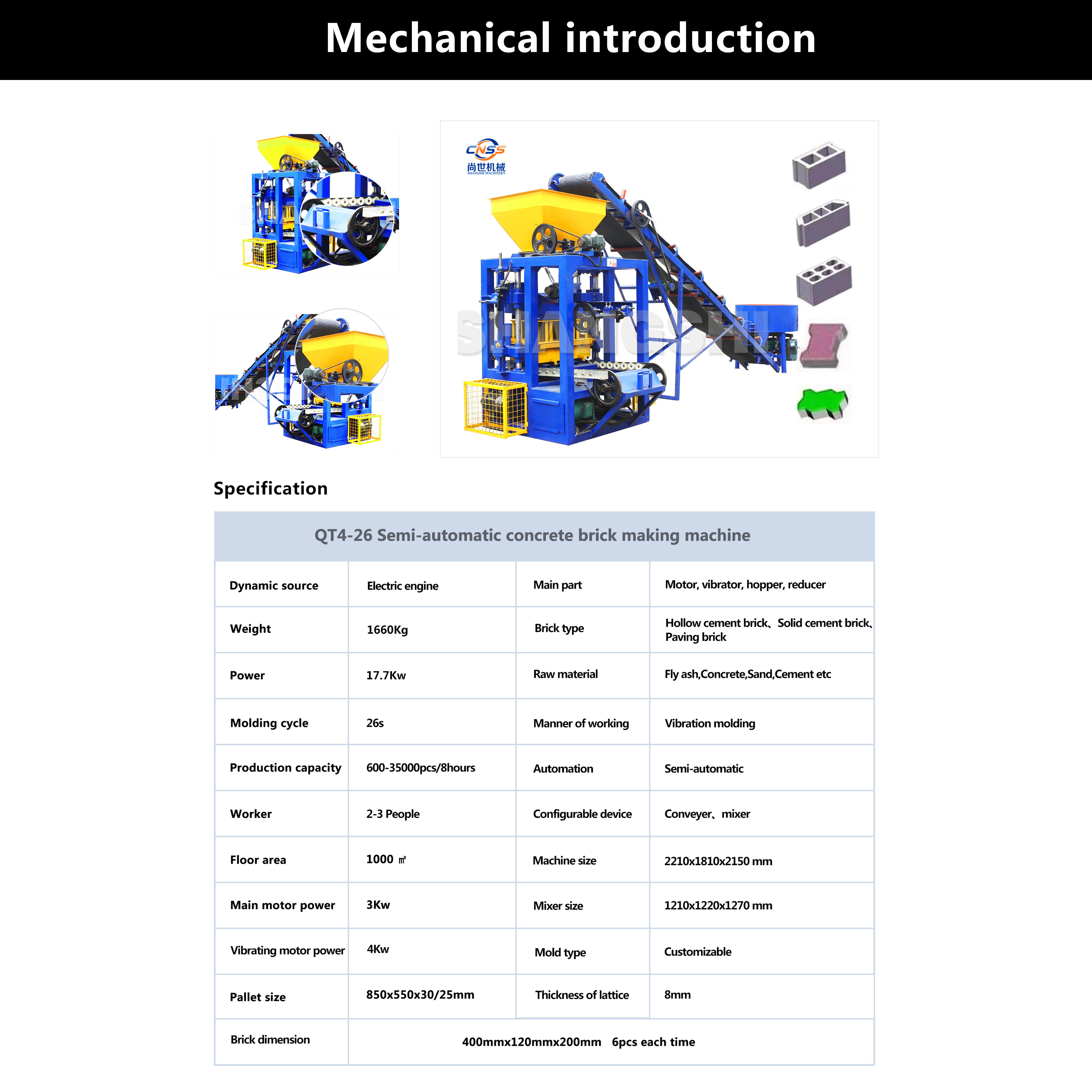 brick making machinery to make hollow block concrete blocks/maquinas para hacer bloques de cemento precio