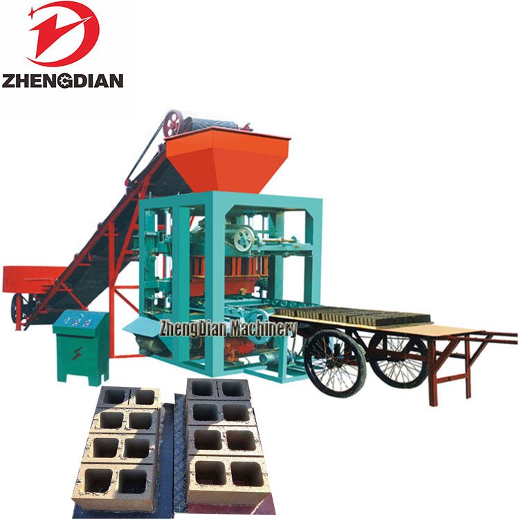 QT4-26 Tunisia brick making machine price/ Semi automatic concrete block making machine