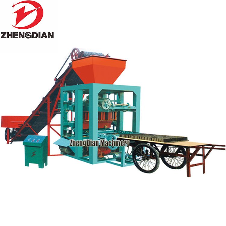 QT4-26 Tunisia brick making machine price/ Semi automatic concrete block making machine