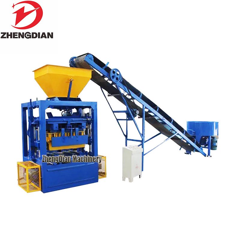 QT4-26 Tunisia brick making machine price/ Semi automatic concrete block making machine