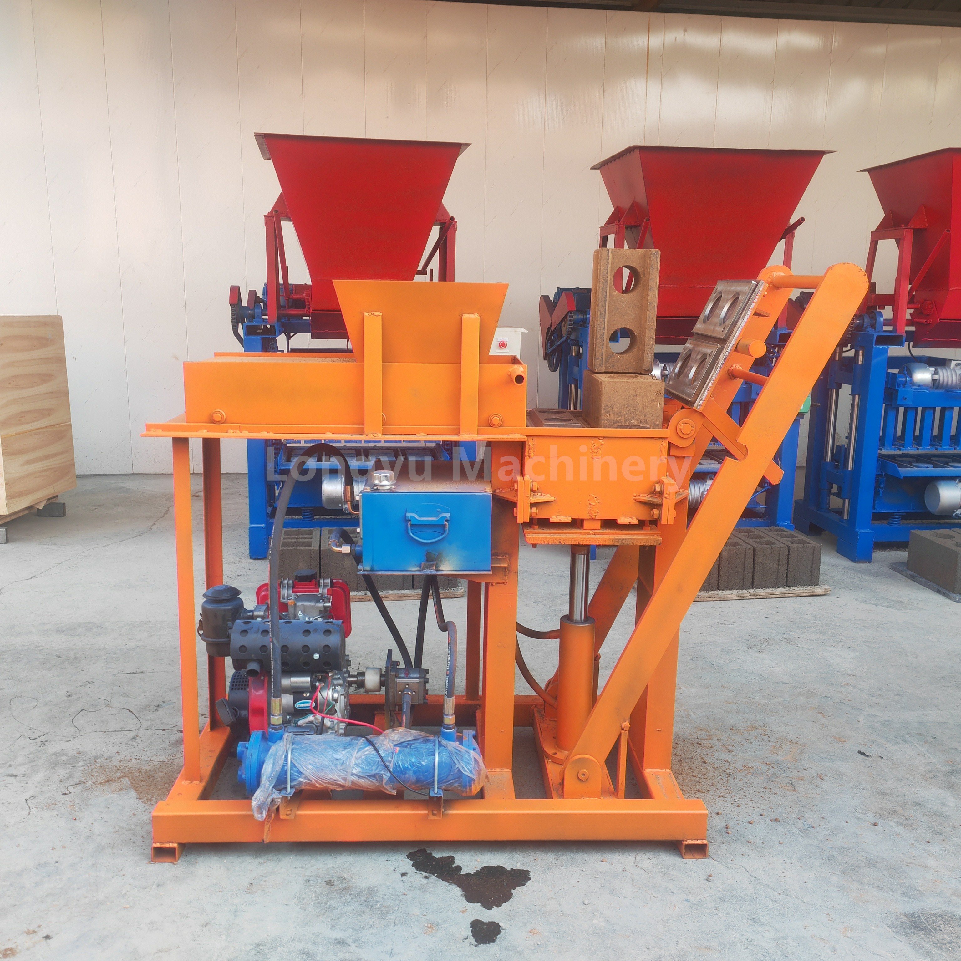 Hand Operated Electric Diesel Interlocking Block Machine Manual Red Mud Equipment Interlocking Clay brick Making Machine