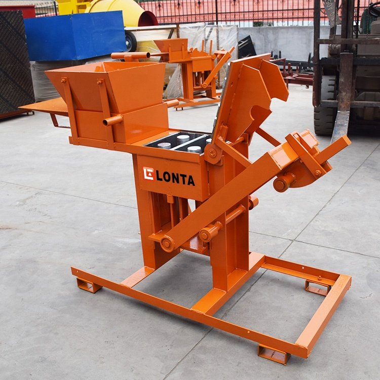 LONTA QMR2-40 low price manual hollow paver maker red compressed soli earth adobe mud clay brick block making machine