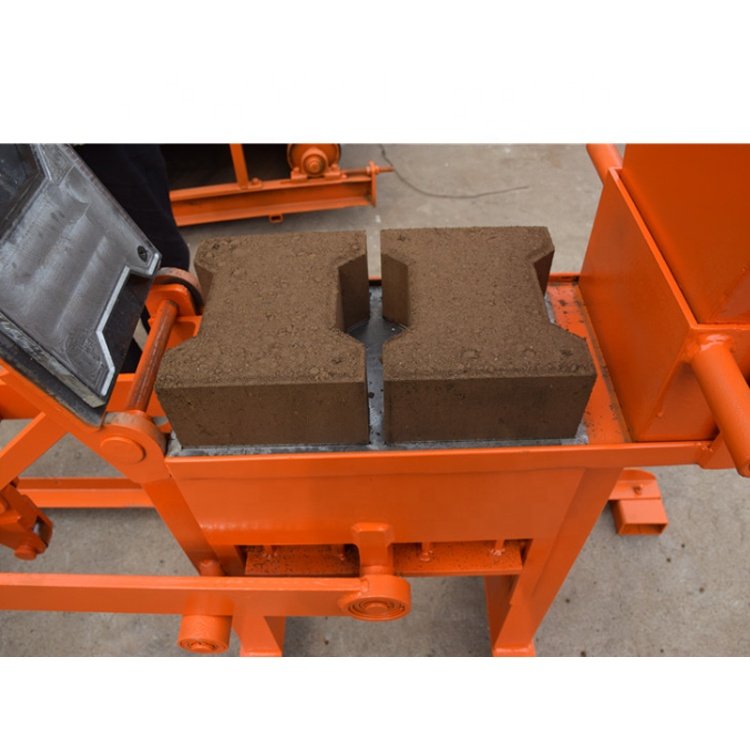 LONTA QMR2-40 low price manual hollow paver maker red compressed soli earth adobe mud clay brick block making machine