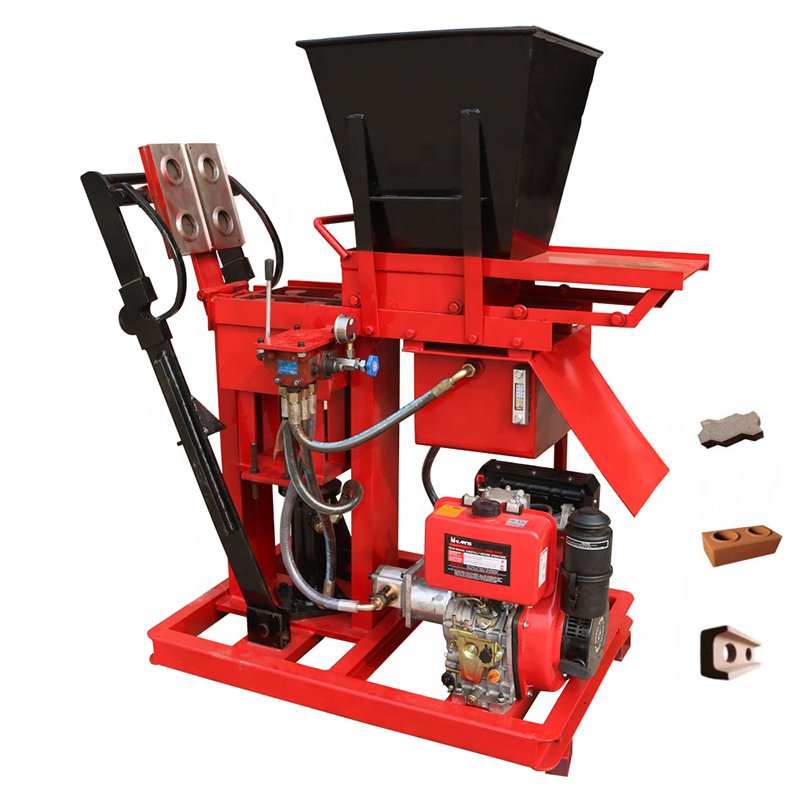 QMR2-40 HY2-25 small semi-automatic clay interlocking brick machine the best interlocking bricks machine