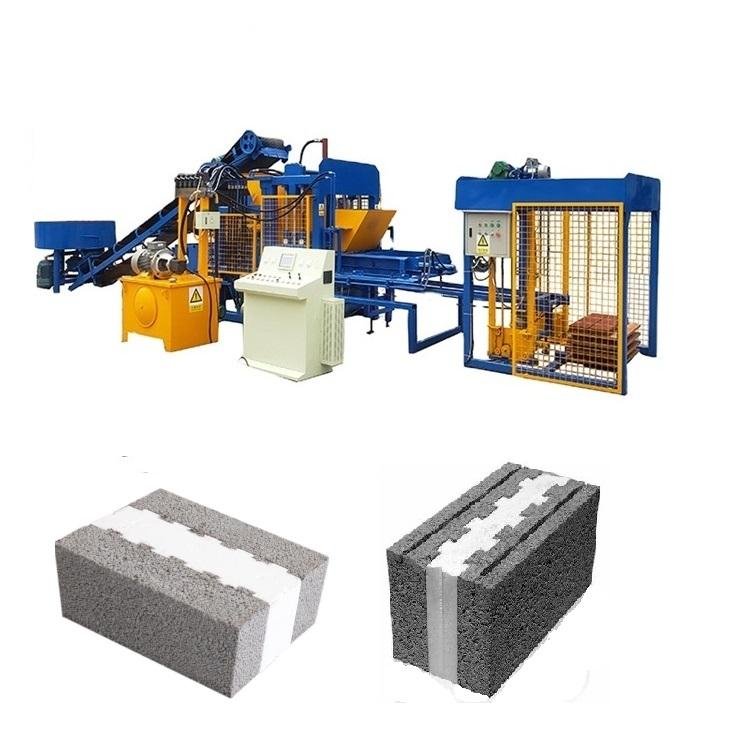 QT4-15 EPS polystyrene concrete thermal brick making machine thermal insulation blocks