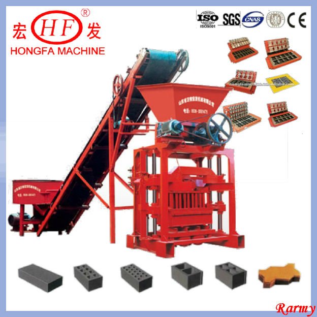 QTJ4-35B small cement block machine / low-input building block making machine / easy production line to make cement blocks