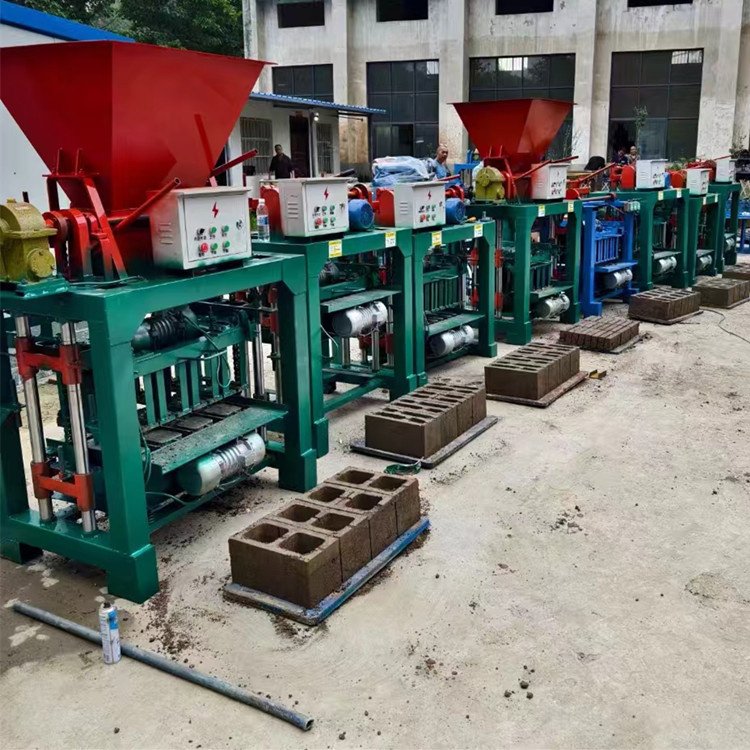New 4-35 concrete cement unburned hollow brick machine rural 220V two-phase electric brick making machine
