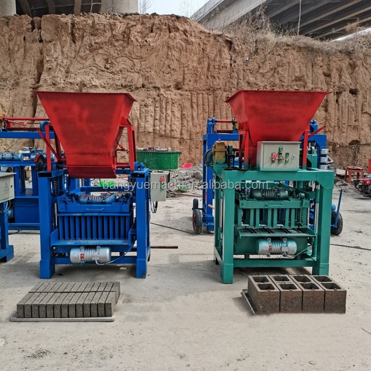 New 4-35 concrete cement unburned hollow brick machine rural 220V two-phase electric brick making machine