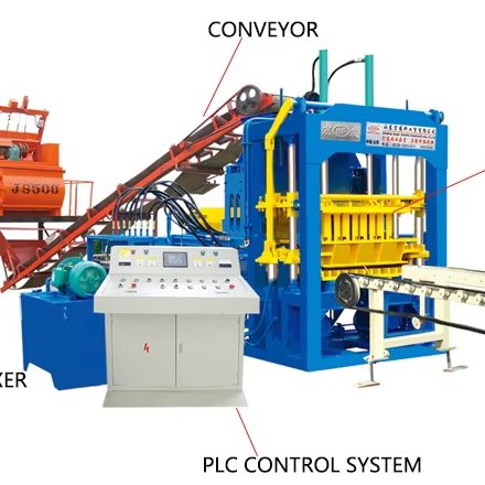 Hollow Block Machine Solid Brick Factory Plant Automatic Concrete Block Production Line Curbstone Coloring Paving Making Machine