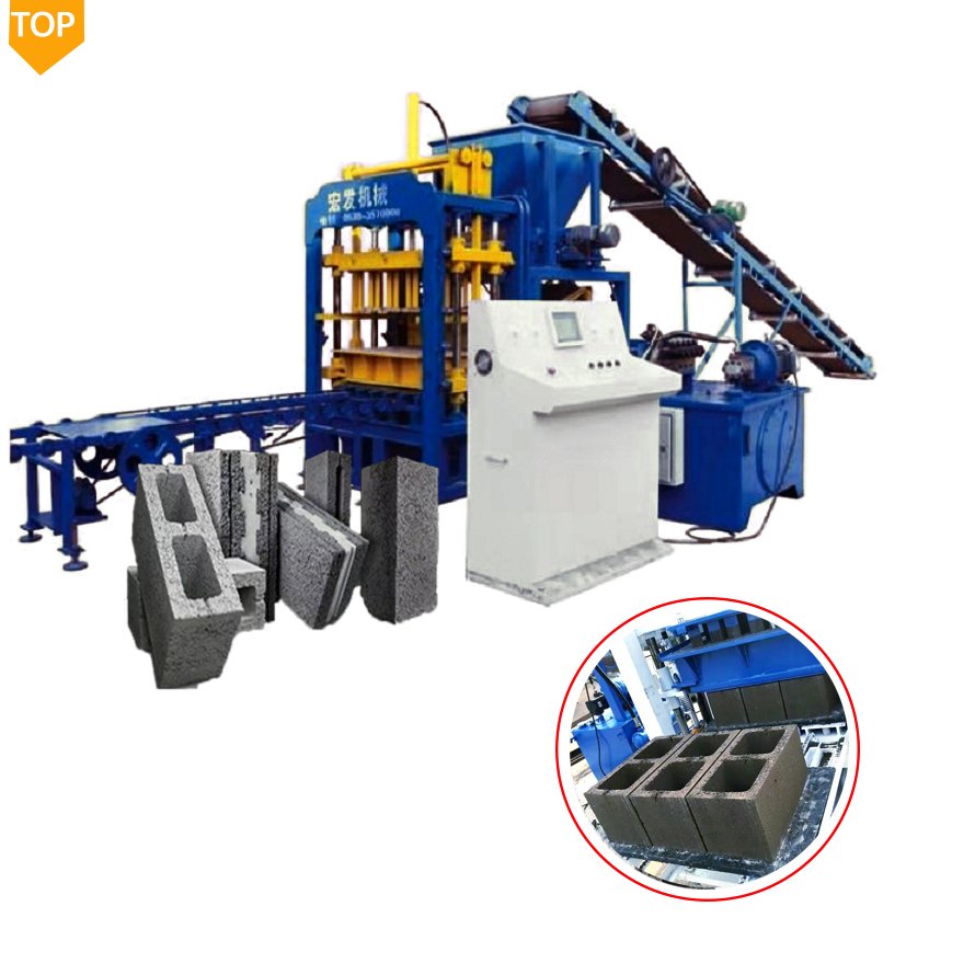 Hollow Block Machine Solid Brick Factory Plant Automatic Concrete Block Production Line Curbstone Coloring Paving Making Machine