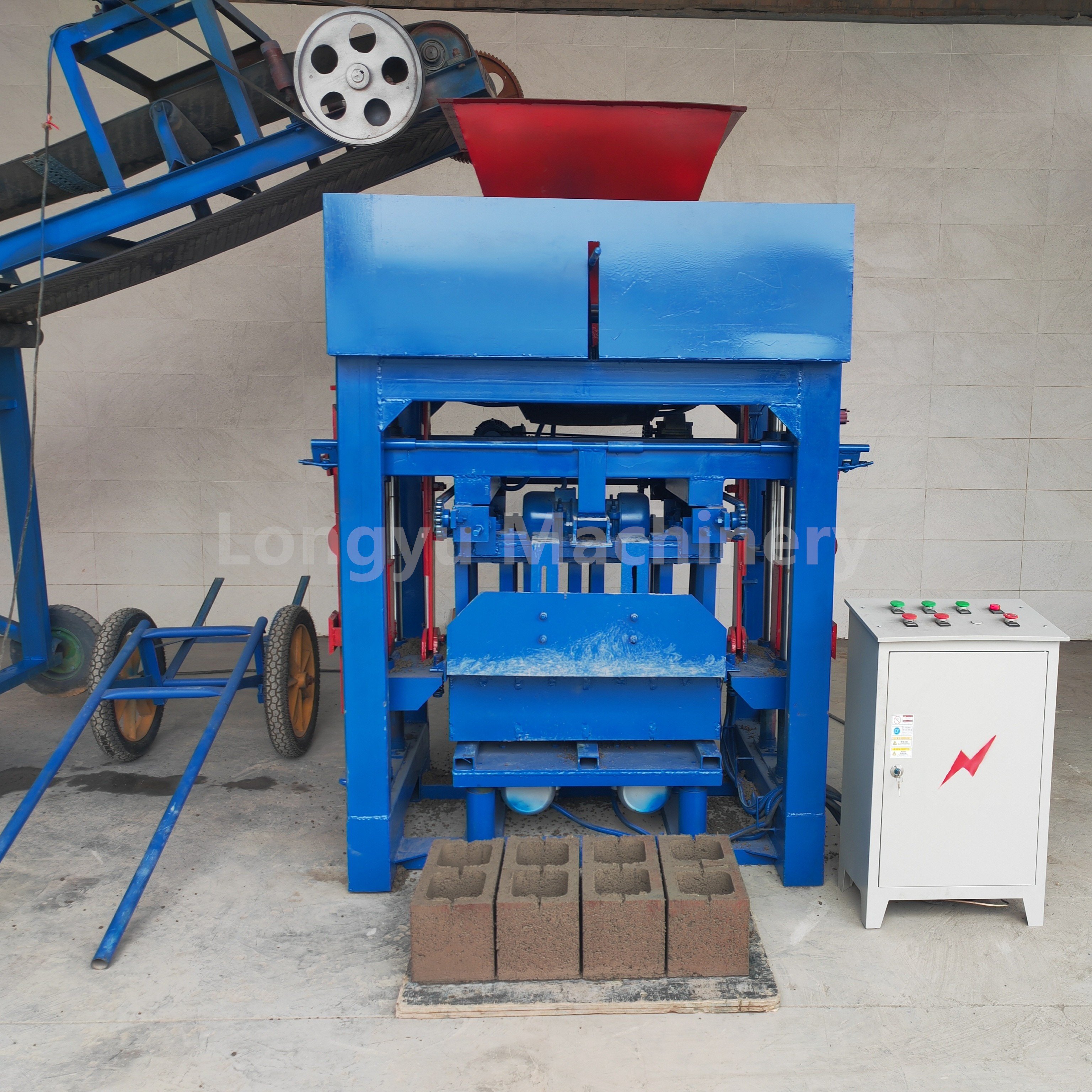 semi-Automatic Hollow Cement Block brick Maker Making Machine Hydraulic Concrete brick Making Machinery Price