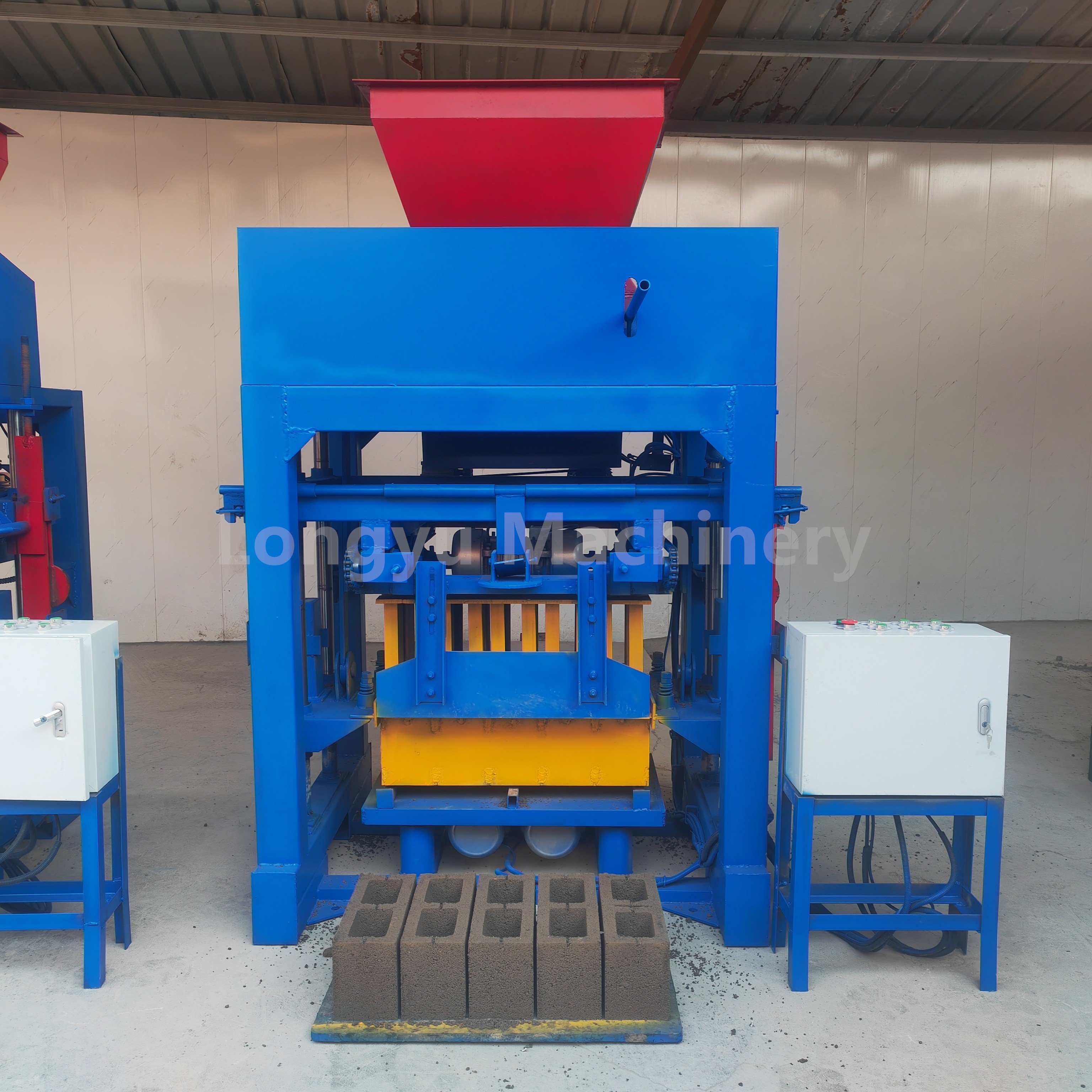 semi-Automatic Hollow Cement Block brick Maker Making Machine Hydraulic Concrete brick Making Machinery Price
