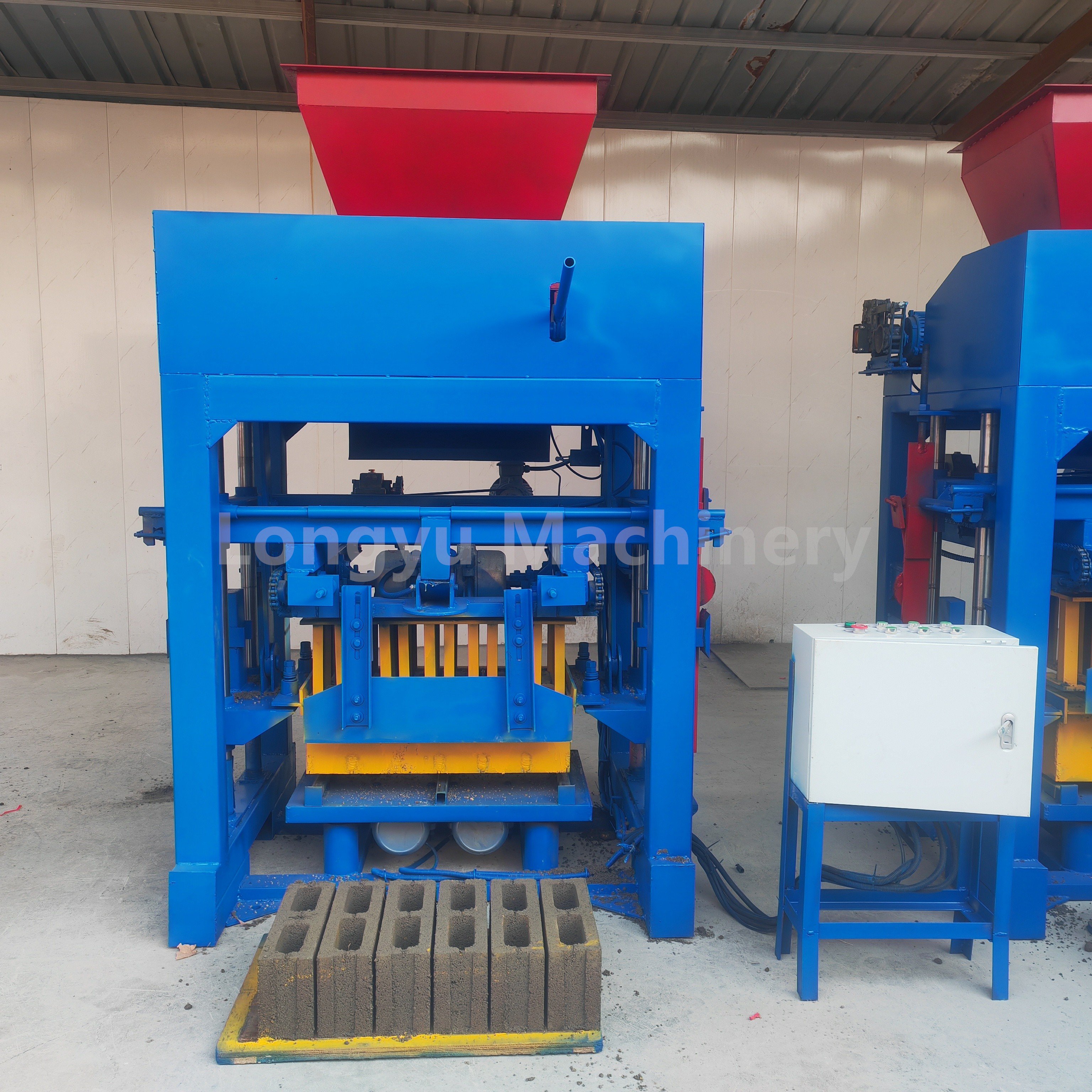 semi-Automatic Hollow Cement Block brick Maker Making Machine Hydraulic Concrete brick Making Machinery Price