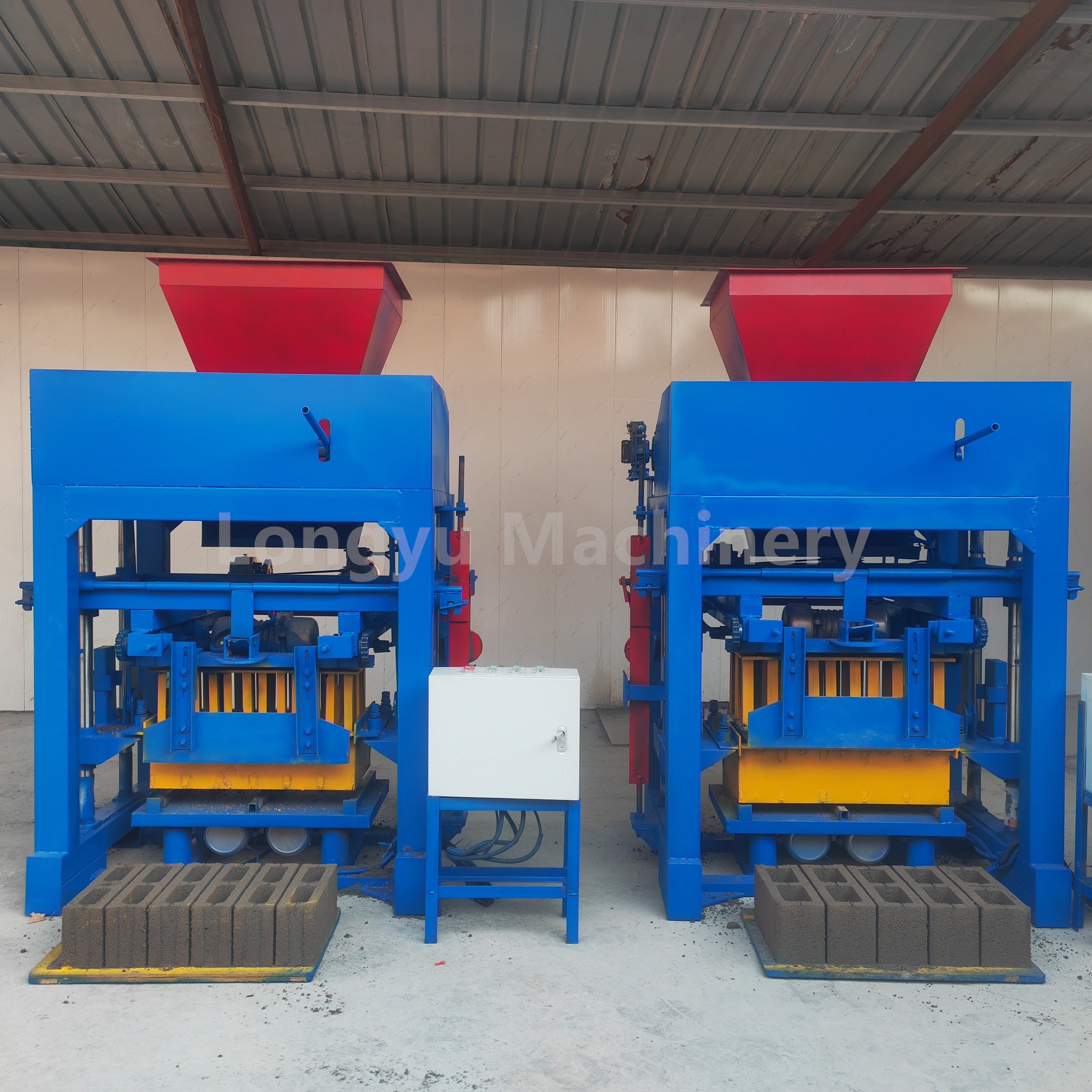 semi-Automatic Hollow Cement Block brick Maker Making Machine Hydraulic Concrete brick Making Machinery Price