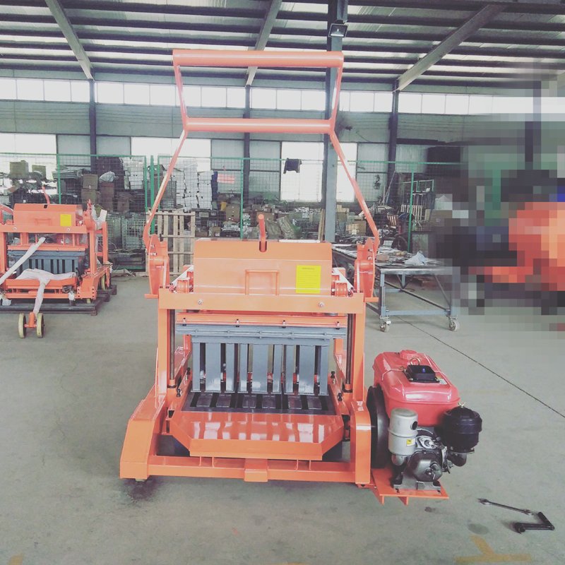 factory hand operated mobile hollow cement concrete block brick making machine manually for sale