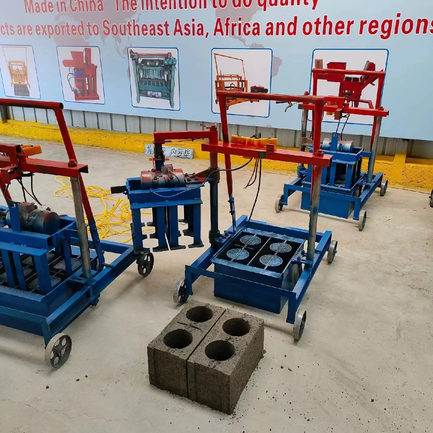 Popular 2-45 Manual Hollow Interlocking Block Brick Making Machine With Low Price