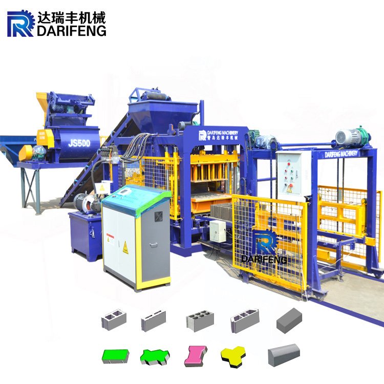 QT5-15 Hollow Concrete Soil Hydraulic Brick Making Machinery Big Industrial earth brick machine cement block making machines