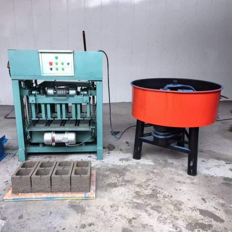 Fully automatic interlocking vibration cement brick making machine 4-35B hollow block machine