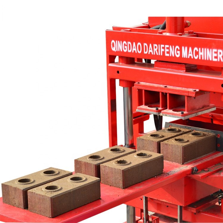 DF2-10 compressed earth hydraulic pressure clay interlocking brick machinery mud soil cement brick making machine for sale Facto
