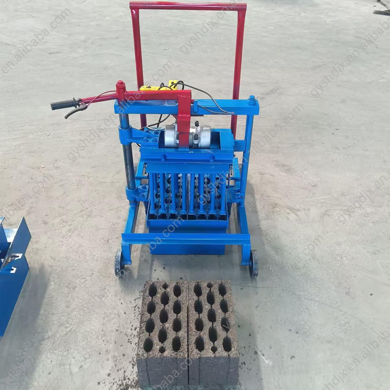 Manual Mobile Block Making Machine Small Cement Interlocking Paver Maker Brick Machine Manual Fly Ash Brick Making Machine