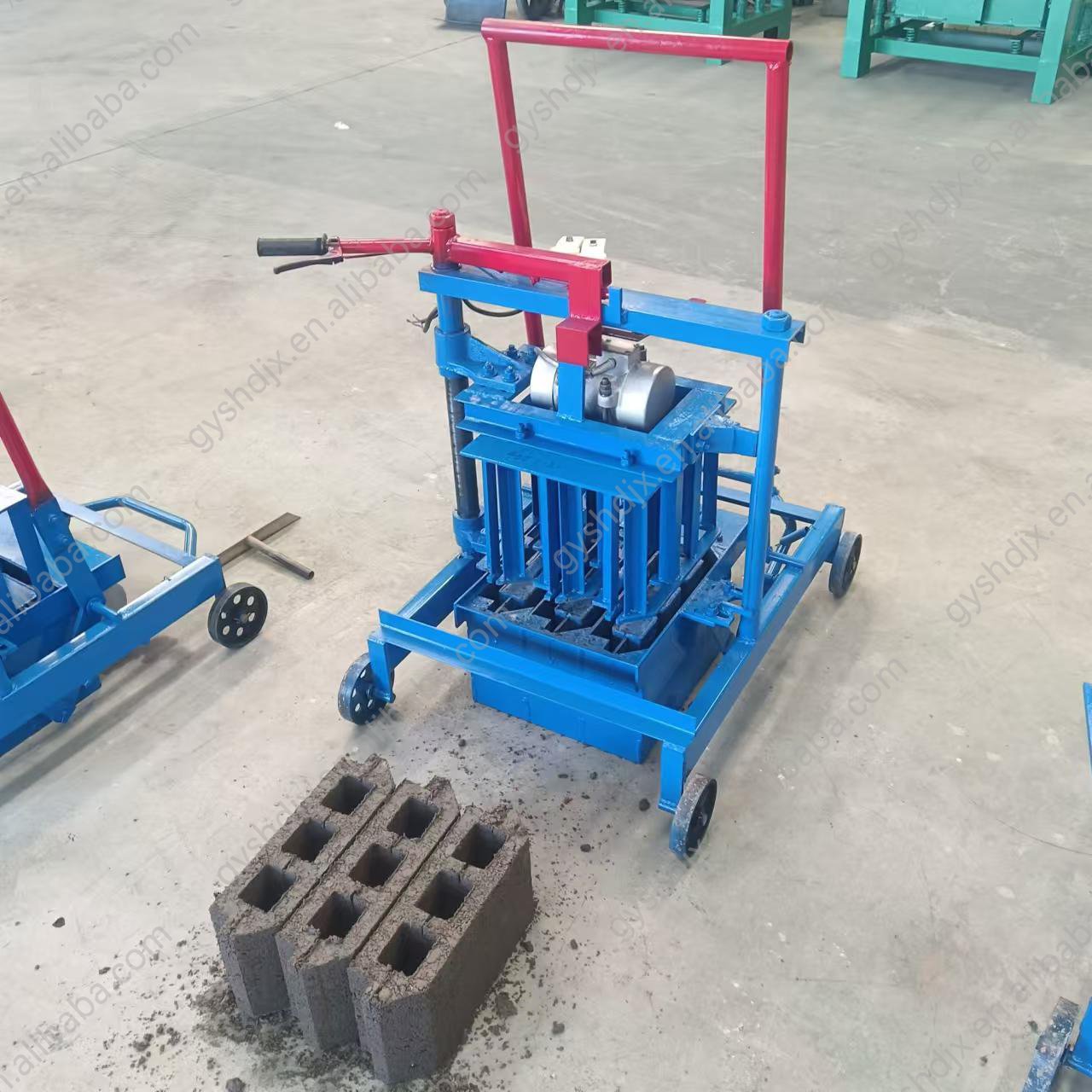 Manual Mobile Block Making Machine Small Cement Interlocking Paver Maker Brick Machine Manual Fly Ash Brick Making Machine