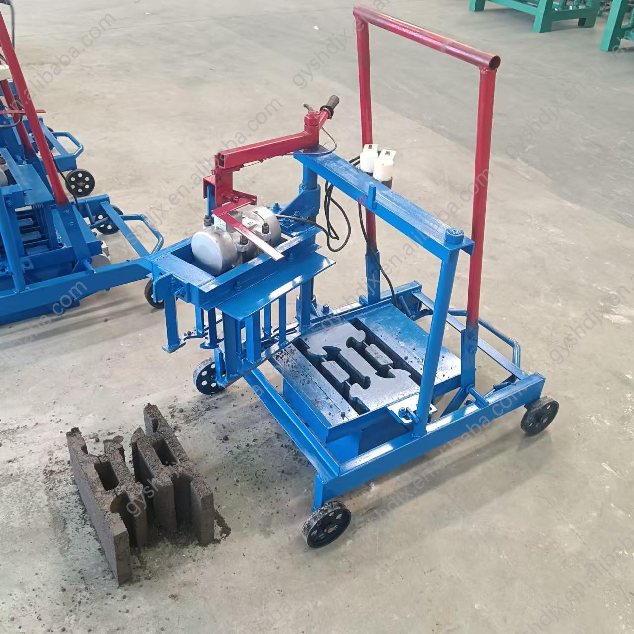 Manual Mobile Block Making Machine Small Cement Interlocking Paver Maker Brick Machine Manual Fly Ash Brick Making Machine