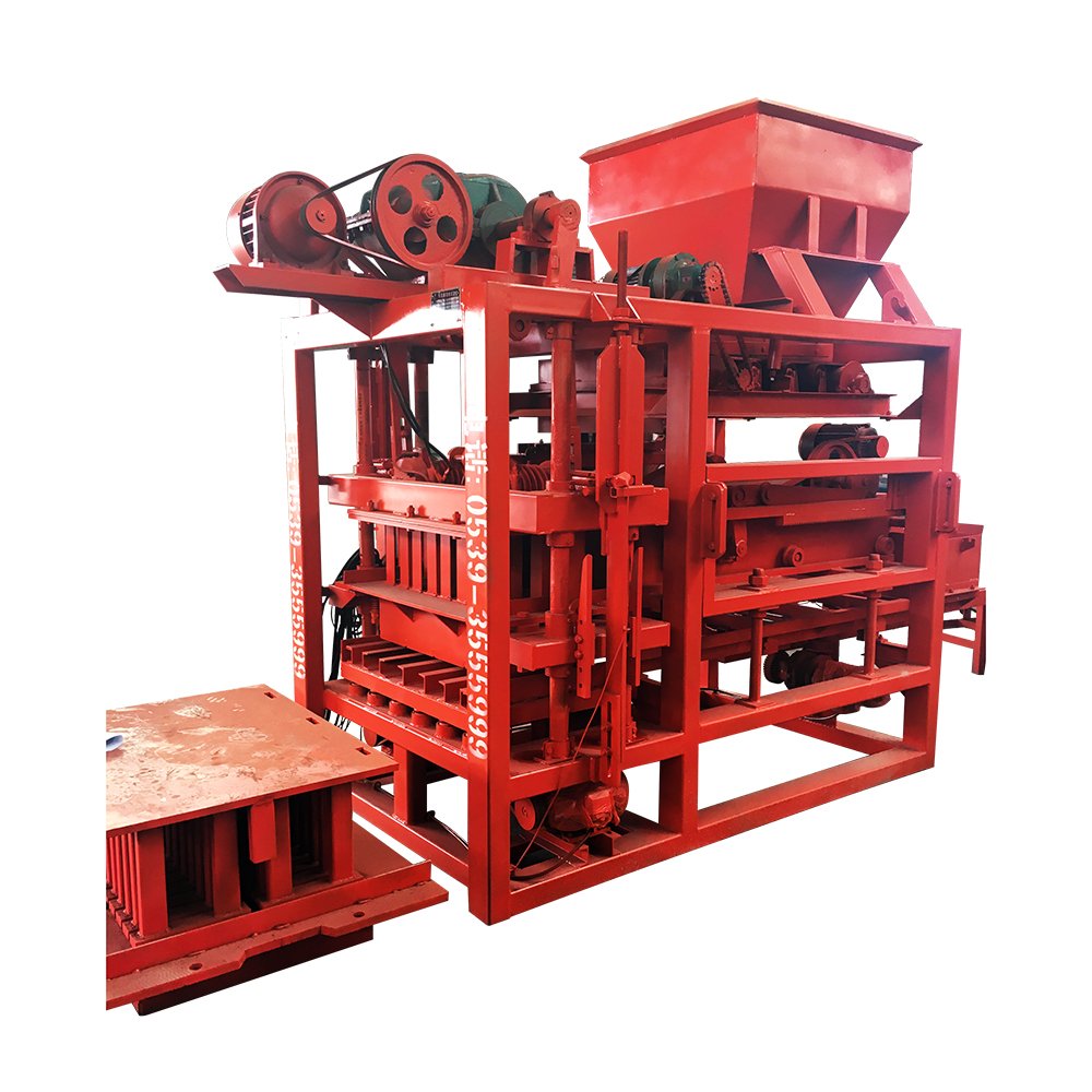 Cinder Block Making Machines QT4-25 Brick Making Machinery From Factory Dong Feng Fully Automatic Concrete Block Machine