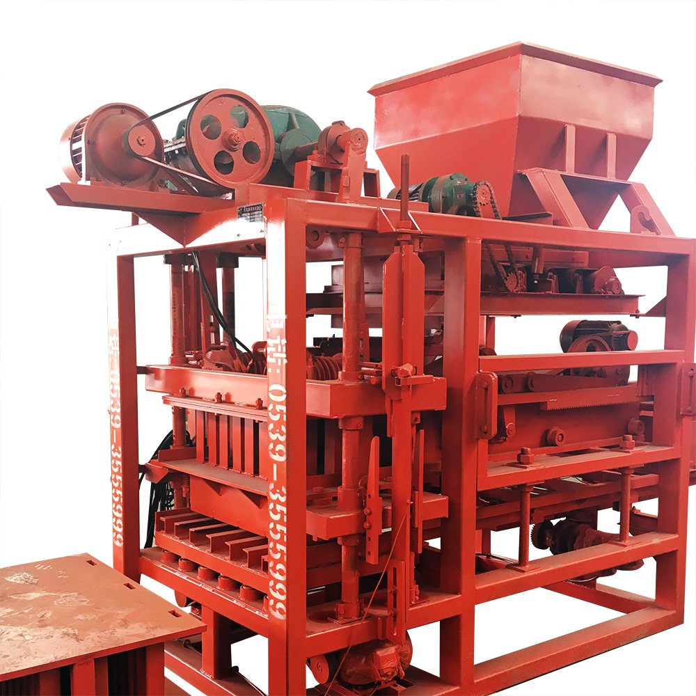 Cinder Block Making Machines QT4-25 Brick Making Machinery From Factory Dong Feng Fully Automatic Concrete Block Machine